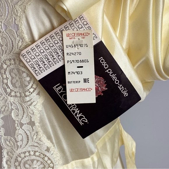 Vintage Lily of France Peignoir Yellow Rosa Puleo Szule  NWT size Medium - Picture 16 of 16